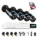 Price comparison product image H.View 4CH Home Security 1080P CCTV Camera Systems with Hard Drive (1TB) HD Security Camera System Including 4x1080P CCTV Cameras and 4 Channel DVR CCTV Kits 2.0MP Security Cameras Night Vision to 30M