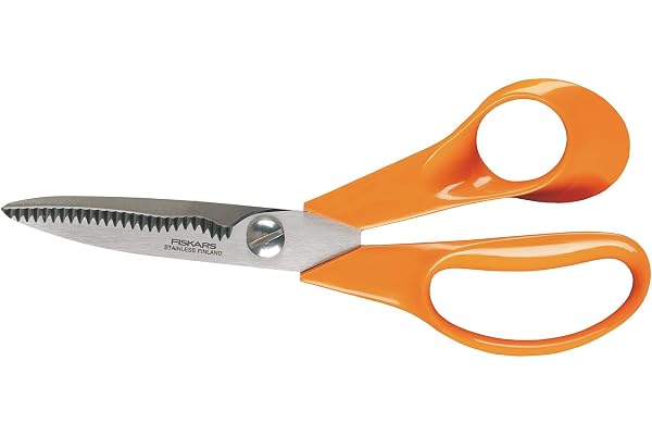 Fiskars Ciseaux de cuisine, Longueur totale: 18 cm, Acier/Plastique, Classic, 1000819, Orange