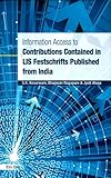 Image de Information Access to Contributions Contained in LIS Festschrifts Published from India