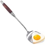 YYP Wok Spatula, 304 Stainless Steel Wok Spatula Turner with Heat Resistant Wooden Handle, Comfortable Grip Design Cooking Sh
