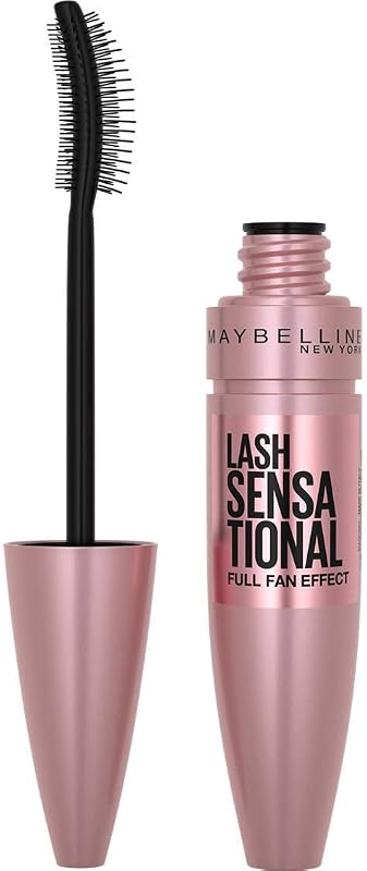 Maybelline Mascara, Lash Sensational Volumizing & Thickening, Eyelash Lengthening, Flake Free Formula, Layer Reveal Brush, Defining Mascara, Maybelline New York, Shade: Very Black