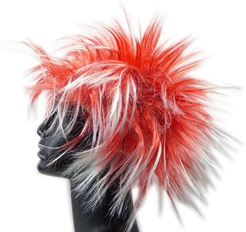 Punk Fancy Dress WIG 4376 Mardi Gras Neon Peruecken (Orange)
