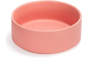 SPUNKYJUNKY Keramik Hundenapf Fressnapf Futternapf Katzennapf Napf für Katzen und Hunde (400ml, Rosa)