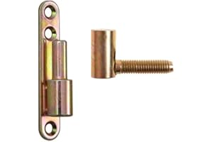 VERSHY Türband Einbohrband Aufschraubband 15 x 83 mm Tür-Scharnier (2 Stück) Türbänder Renovierband für Innentüren Baubeschläge (2 Stück, Gelb)