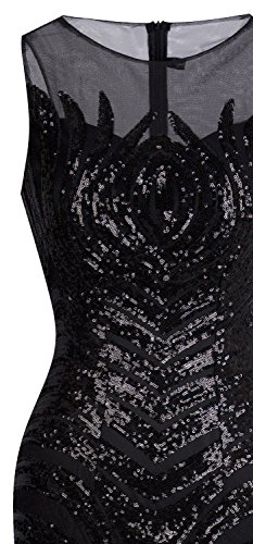 Angel fashions Damen Art Deco Paillette Inspiriert Meerjungfrau Bodycon Abend Kleid Abschlussball XLarge - 4