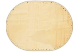 CSB-Center Boden für Peddigrohr Korbflechtboden 3,2mm Bohrungen Sperrholz massiv Stärke 8mm oval 37 x 49 cm