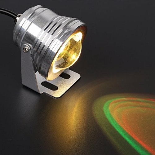 LTC ® 10W RGB Unterwasser LED Flutlicht Wasserdicht Gartenlampe Außenstrahler 12V DC für Aquarium Fountain Pool Brunnen mit Fernbedienung - 7