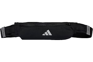 adidas unisex - vuxen Running Belt Waist Bag Waist Pack, Black/Reflective Silver, One size