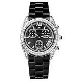 Stella Maris Damen-Armbanduhr Analog Quarz Premium Keramik Diamanten - STM15F2
