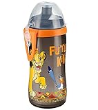 2 x NUK 10255308 Flasche Trinkflasche Disney Lion King Junior Cup, 300ml, mit Push-Pull-Tülle, auslaufsicher, mit Clip, ab 36 Monaten, BPA frei, Farbe braun / 2er Pack / 2 Stück