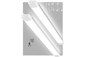 Litglobe Neon LED avec Détecteur de Mouvement 120cm,40W Connectable Neon Tube LED avec Prise,4000LM 6500K Tube Neon,IP65 Étanche Plafonnier LED Tube,Neon LED pour Atelier Cave Garage Bureau Cuisine