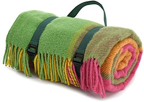 Tweedmill Polo Picnic Rug with Waterproof Backing - Block Check Citrus