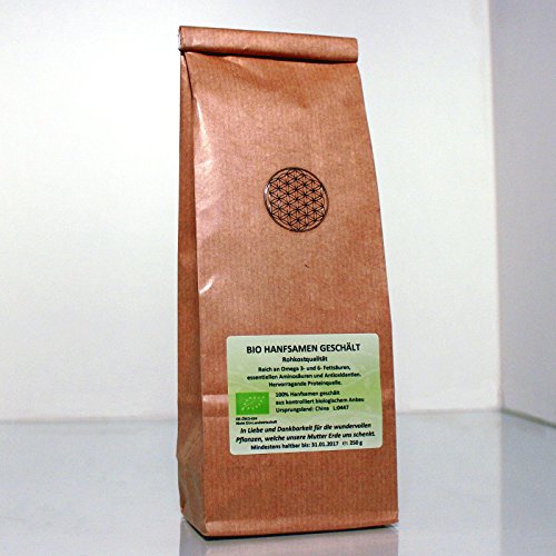 Preisvergleich Produktbild Regenbogenkreis Hanfsamen geschält Bio, Roh, 250 g