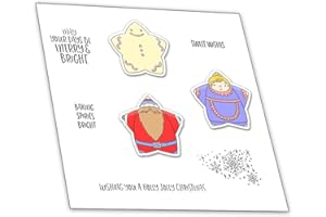 ‎ARUIEYS 2024 Neue Metall Schneiden Sterben Und Stempel Set,Weihnachten Silikon Klar Stempel Für DIY Geburtstage Scrapbooking Kunst Handwerk Supplies Stamping (Z9333-stempel und Stanzformen Set)