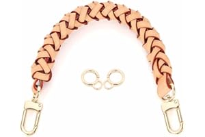 ‎SENRAL Top Handle Neonoe Strap Geflochtener Echtleder-Griff 31cm,Geflochtener Griff für Beaubourg Hobo,Astry Pouch Pochette Griff (Vachetta Handle 38cm)