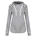 Price comparison product image Riou Winter Warm Long-Sleeved Hooded Sweatshirt Sweatshirt,Women Striped Button Sweatshirt Long Sleeve Double Hood Sweatshirts Hoodie Tops