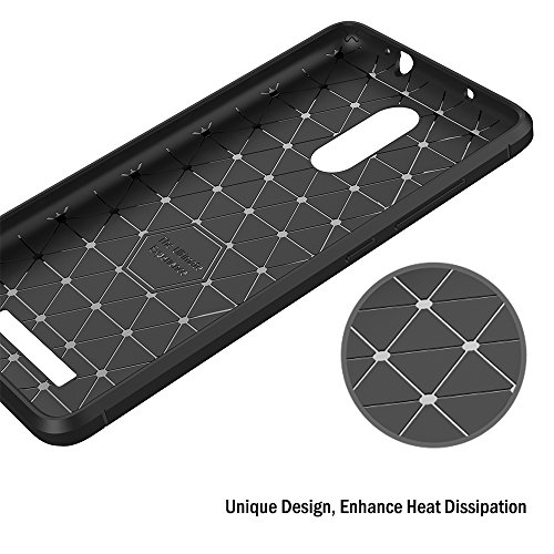 Funda Xiaomi Redmi Note 3 Pro  AICEK Negro Silicona Fundas para Redmi Note 3 Pro Carcasa Xiaomi Redmi Note 3 Fibra de Carbono Funda Case  5 5 Pulgadas 