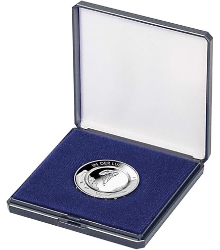 Écrin Collection Avec Certificat Écrin Numismatique Leuchtturm NOBILE - Pour Pièces De Collection Jusqu'à 26 Mm étui Métal Feutrine Noir