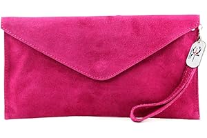 Craze London Brand Verapelle Genuine Italian Suede Large Envelope Shaped Clutch bag Purse handbag Rebecca Clutch Party Prom Clutch