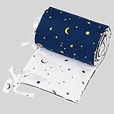 BORNINO HOME Nestchen Mond und Sterne Bettkopfschutz Babynestchen, weiß