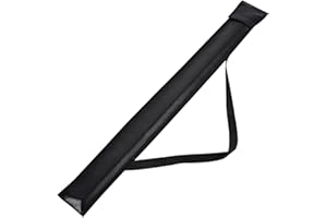 Teekerwang Billiard Pool Cue Bag, Carrying Case Bag for 1/2 Billiard Cue Stick, 32 Inches Pool Cue Stick Carrying Bag Black(Leather Fabric Available)