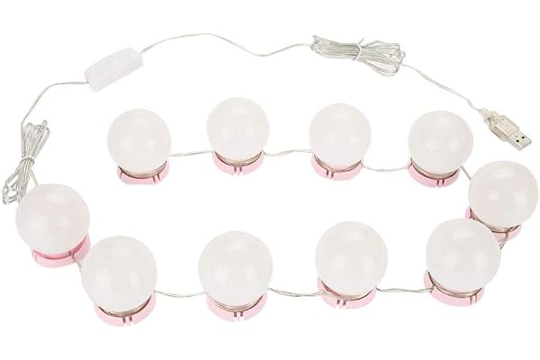 Bewinner 20pcs LED ampoules lumière 10W LED kit de lumières miroir de maquillage pour Make Up Mirror Home Luminosité réglable USB Mirror Lights, merveilleux pour les filles