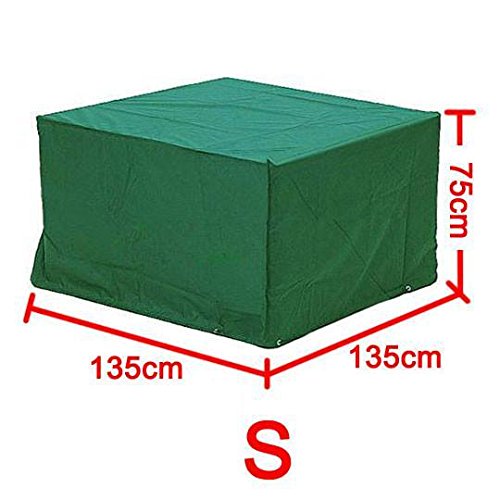 Yahee Wasserdichte Schutzhülle Hülle Abdeckung für Gartenmöbel Bank Tisch 135x135x75cm - 2