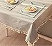 Produktbild Cranky Orange Japan Style Leinen Baumwolle Quaste Tischdecke Rechteckige Kante Tischdecke Brief Gedruckt Staubdicht Tischdecken, Farbe 5,140x180 cm