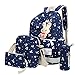 Price comparison product image DEELIN Clearance Sale Rabbit Cute Preppy Style College Students Girls Travel Bookbag Backpack Sets Schoolbags Bag+Shoulder Bag+Handbag+Pencil case Four-Piece Fitted(4 PCS) (Blue)