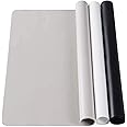KCDMBUE 3 Pack Large Silicone Sheets for Crafts, Liquid, Resin Jewelry Casting Molds Mat, Multi-Purpose Food Grade Silicone Placemat. 15.7” x 11.8” (Black & Gray & Beige)