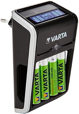 VARTA Chargeur LCD Plug Charger Inclues 4 batteries AA