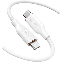 Anker PowerLine III Flow, USB-C till USB-C laddningskabel, 100 W, 180 cm, typ C-kabel, kompatibel med MacBook Pro 2020, iPad