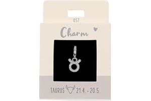 Depesche 11785-057 Charms Express Yourself - Ciondolo per collane e bracciali, Toro, Placcato in Argento, Come Piccolo Regalo