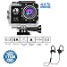 Drumstone 4K WIFI Ultra HD Waterproof Camcorder Control 30M 170 Degree Wide Angle 2.0 Inch LCD 100 Feet Underwater With QC-10 SPORTS Bluetooth 4.1 Wireless Stereo Headset Compatible with Xiaomi, Lenovo, Apple, Samsung, Sony, Oppo, Gionee, Vivo Smartphones (One Year Warranty) RS.3999.00