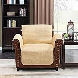 Rutschfeste Halterung: Auf der Rückseite verwenden wir eine alternative Technologie, die als Plastiktropfen auf dem langen Sofabezug bezeichnet wird, schmücken die Katzenpfotenmuster auf der Oberfläche des Tuchs, verbessert die Rutschfestigkeit der Bezüge, um ein Verrutschen zu verhindern, besonders geeignet für T-förmige Ledersofa.