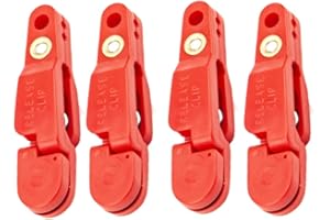 VOANZO 4PCS Heavy Tension Snap Release Clips für Kites Planer Board Downrigger Trolling Fishing (rot)