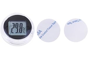 B Baosity Thermomètre De Moto, Indicateur De Température, Thermomètre Numérique étanche, Affichage à Cristaux Liquides, Supporte Uniquement Le Degré Celsius - Noir