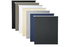 WOLTU Store Occultant sans Perçage, Rideau Opaque avec Revêtement d'argent, Store Enrouleur Thermique Isolant, Protection de Vie Privée & Protection Soleil, pour Fenêtre ou Porte, 40x160cm Anthracite