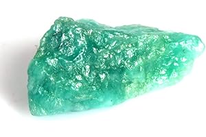 Real Gems Pierre Naturelle émeraude Verte Brute, émeraude Brute, Morceau d'émeraude, Pierre de Naissance de mai, Fabrication de Bijoux 11 CT émeraude gemme
