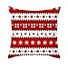 Produktbild Greg Boom Xmas Kissenbezüge, Überwurfkissenbezug, Weihnachts-Kissenbezüge mit Schneeflocken, weich, waschbar, abnehmbar für Zuhause, Sofa, Sofa, Sofa, Autositz, Café, Party, Pub - Red Xmas