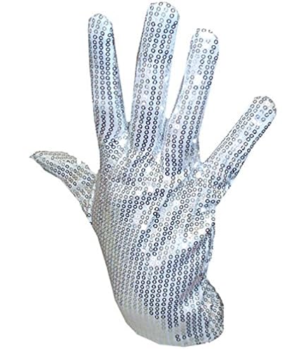 Michael JACKSON Argent Sequin Blanc Gant Billy Jean King De Déguisement Pop 5026619361283 Michael JACKSON Argent Sequin Blanc Gant Billy Jean King De Déguisement Pop 5026619361283