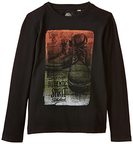 Timberland Boy's T25H94 Long Sleeve T-Shirt, Black, 10 Years