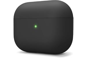 ‎ELAGO elago Liquid Hybrid Silikon Hülle entwickelt für Apple AirPods Pro Ladecase – Dreischichtige Struktur : Voller Schutz, LED Sichtbar, Hochwertiges Silikon Schutzhülle für AirPods Pro Case (Schwarz)