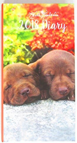 2018 Diary Hardback Week To View Keith Kimberlin DOGS (Sleeping) - Slimline