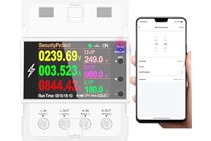 VL VILLORE Medidor Wifi de Consumo Electrico Monofásico Tuya Digital LCD Medidor de Energía WiFi Din carril Contador