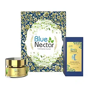 Blue Nectar Face Pampering Gift Box with Vitamin C Face Serum and Brightening Face Cream (2 Product, Sulphate & Paraben Free)