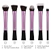 Savisto 6 Piece Essential Kabuki Make Up Brush Set in Purple - Professional Synthetic Makeup Brushes & Stylish Gift Box