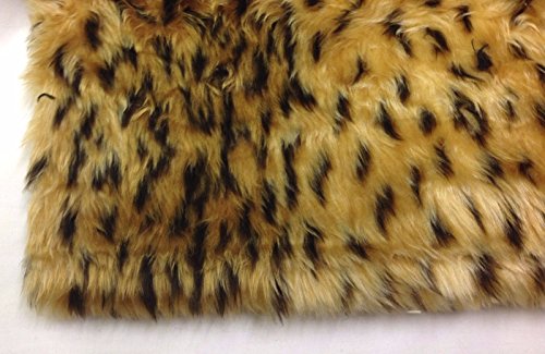 celloexpress Fun Animal Fur Fabric - Cheetah 1/2m (50cm x 150cm) - 20mm Pile Teddy Bear & Soft Toy Making Fabric Fur