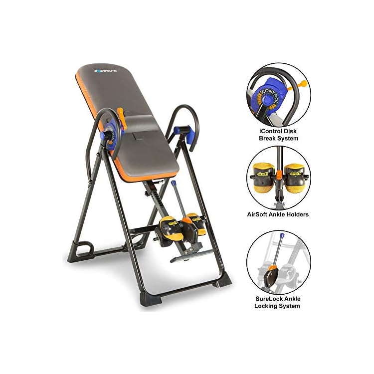 Exerpeutic 975SL Extra Capacity Inversion Table 350 lbs