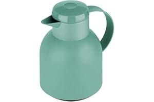 Emsa Samba F40102 - Jarra térmica (1 L, plástico, cierre Quick Press, 100% hermético, 12 h caliente, 24 horas de frío, polvo verde)